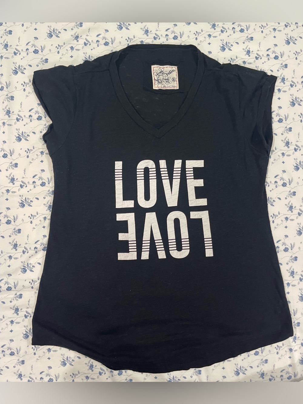 Reflex Black Tank Top with White LOVE Graphic